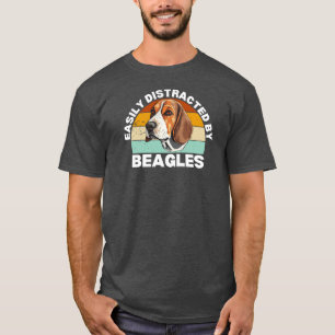 T-shirt Beagle Amusant Facilement Distrait Par Les Beagles