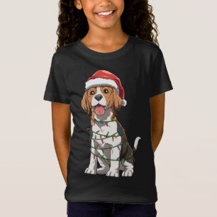 T-Shirt Beagle Avec Santa Hat Noël Thème Beagle Amour