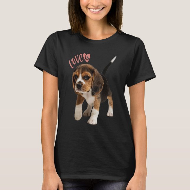T-shirt Beagle Beagle Amour Est Chien Maman Papa Chiot Ani (Devant)