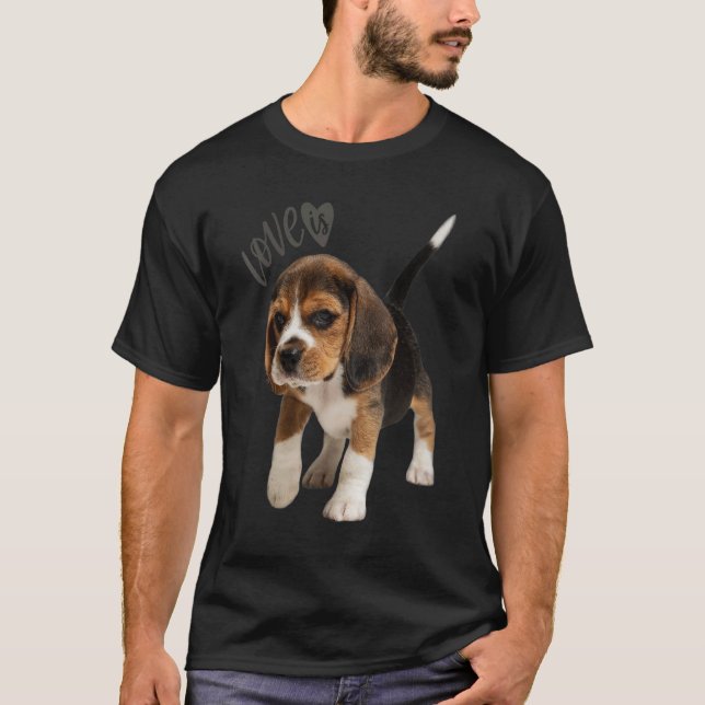T-shirt Beagle Beagle Amour Est Chien Maman Papa Chiot Ani (Devant)