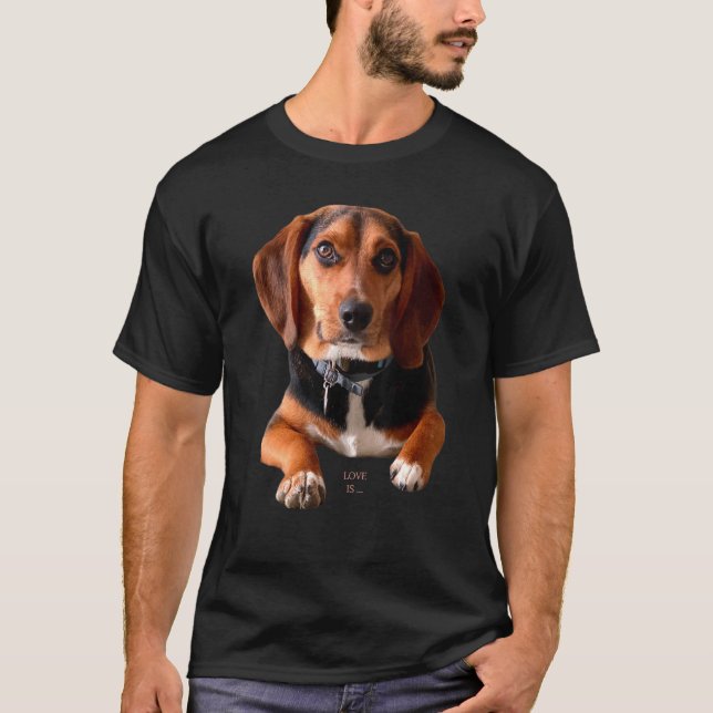 T-shirt Beagle Beagles Tee Love Chien Maman Papa Puppy Lov (Devant)
