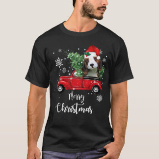 T-shirt Beagle Chien Chien Chien Roue Camion Camion Rouge