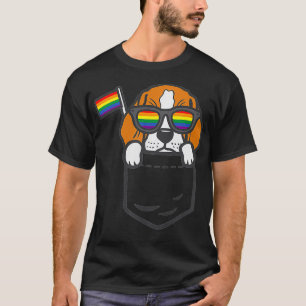 T-shirt Beagle Chien de poche LGBTQ Gay pride d'indicateur