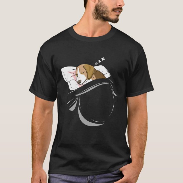 T-shirt Beagle couchage Chien Pyjamas Nap Pjs Beagle (Devant)