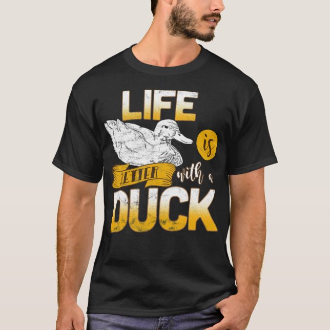 T-shirt Beagle de canard noir labradors (Devant)