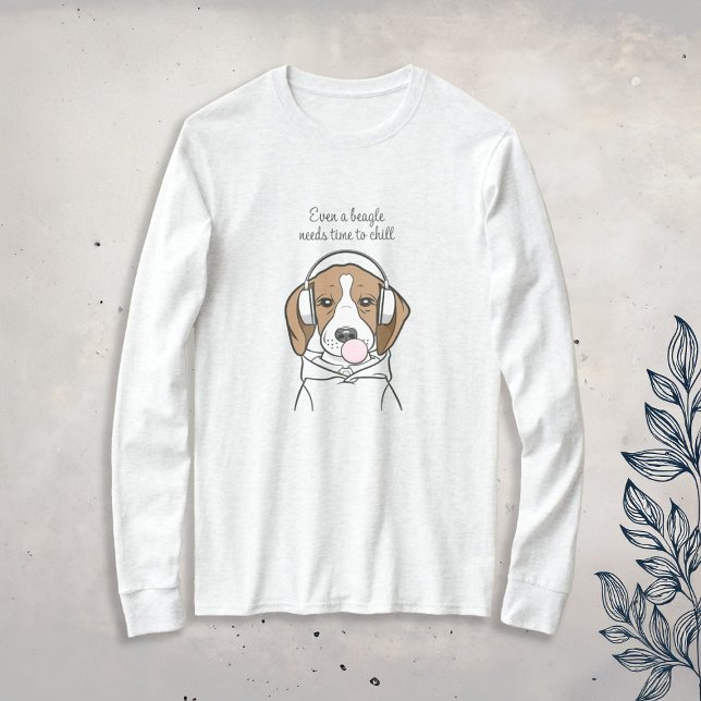 T-shirt Beagle de refroidissement avec Bubblegum mignon ch (Créateur téléchargé)