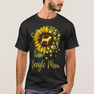 T-shirt Beagle de tournesol maman Amoureux des chiens