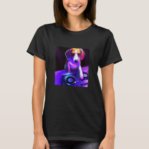 T-shirt Beagle DJ Vaporwave  Chien esthétique Hommes Femme
