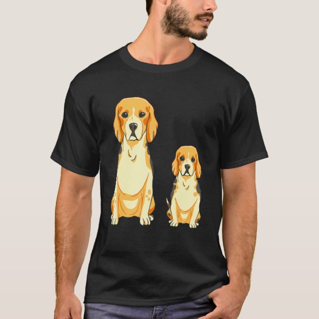 T-shirt Beagle Dog Mama Puppy Hunting Dog (Devant)