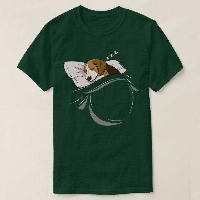 T-shirt Beagle Dormir Animal Nap Napping Swood (Design devant)