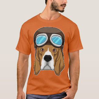 T-shirt Beagle en tant que pilote avec casquette pilote