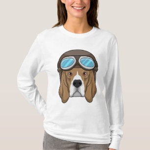 T-shirt Beagle en tant que pilote avec casquette pilote