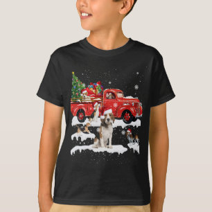 T-shirt Beagle équitation Camion Rouge Joyeux Noël Noël X 