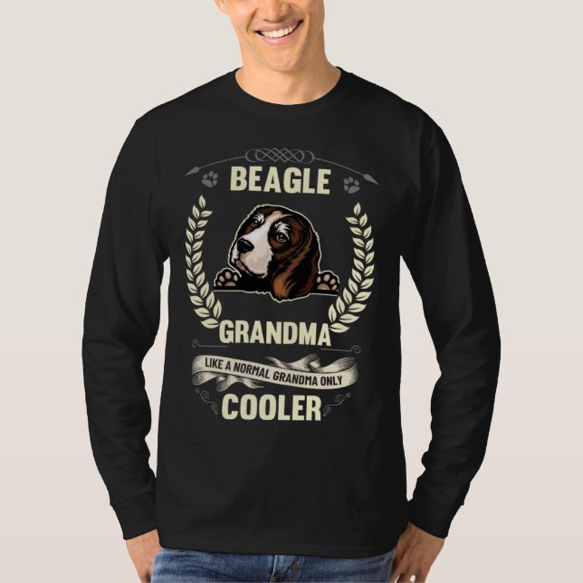 T-shirt Beagle Grandma Like A Normal Grandma Only Cooler (Devant)