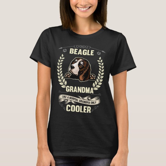 T-shirt Beagle Grandma Like A Normal Grandma Only Cooler (Devant)