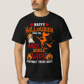 T-shirt Beagle Happy Halloween Crazy Beagle Lady