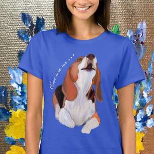 T-shirt Beagle Howling, Personnaliser, Excusez-moi