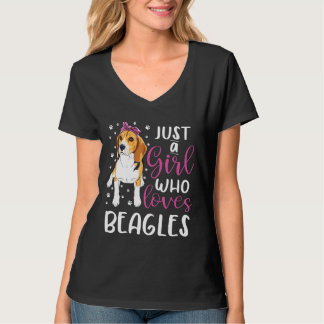 T-shirt Beagle Juste Une Fille Qui Aime Beagle Chiens Fill