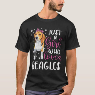T-shirt Beagle Juste Une Fille Qui Aime Les Chiens Beagle