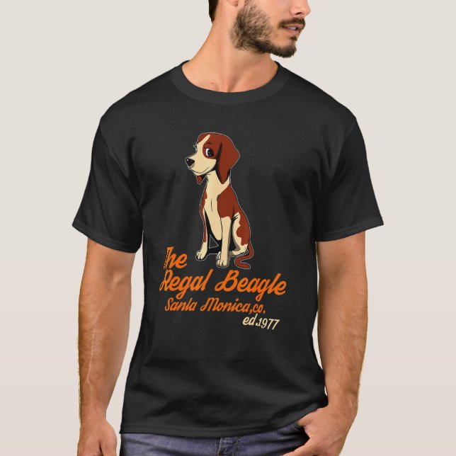 T-shirt Beagle les années 70 80s Trois Sitcom (Devant)
