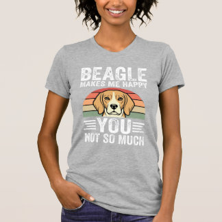 T-shirt Beagle Me Rend Heureux Amateur De Chien