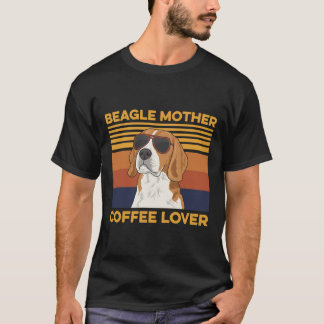 T-shirt Beagle Mère Café Pour Une Mère Beagle Actif