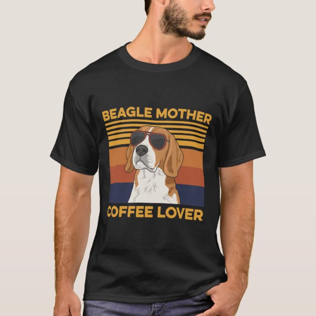 T-shirt Beagle Mère Café Pour Une Mère Beagle Actif (Devant)