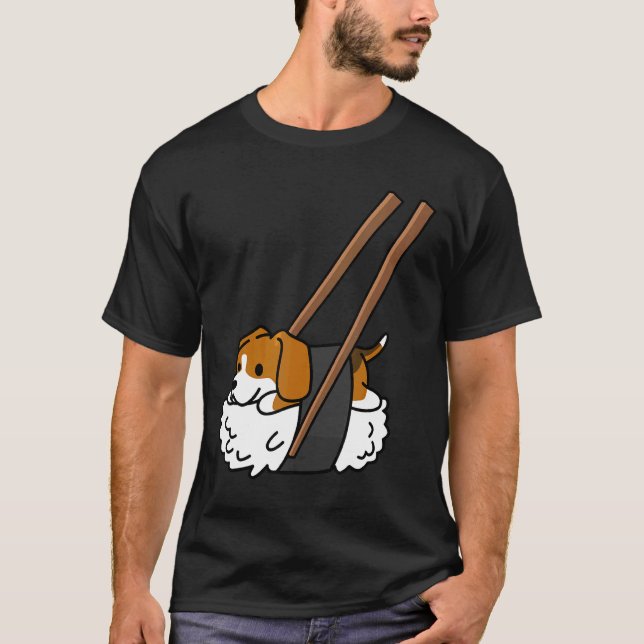 T-shirt Beagle Nigiri Sushi Dog (Devant)
