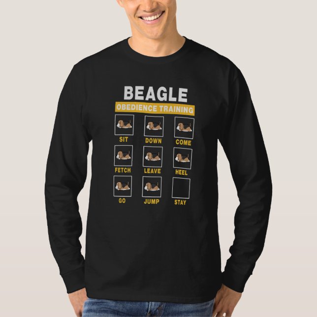 T-shirt Beagle Obedience Formation Chien Guide À L'Entraîn (Devant)