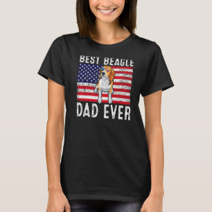 T-shirt Beagle Papa américain Drapeau Beagle Propriétaire