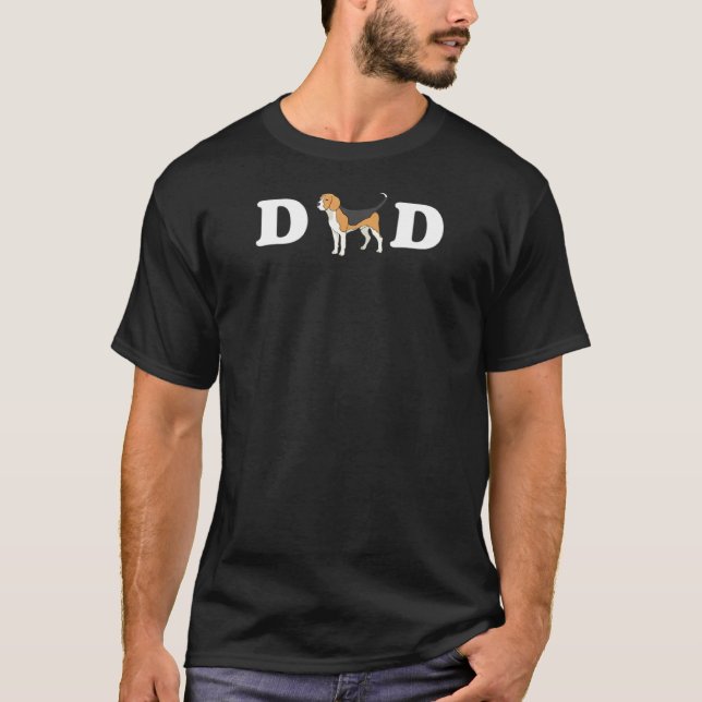 T-shirt Beagle Papa Fox Hound Chien chiot (Devant)