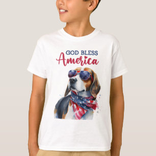 T-shirt Beagle patriotique