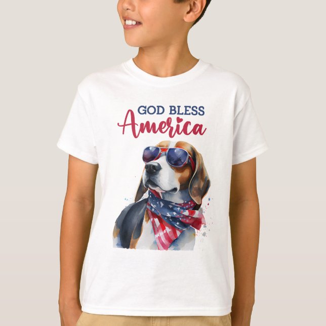 T-shirt Beagle patriotique (Devant)