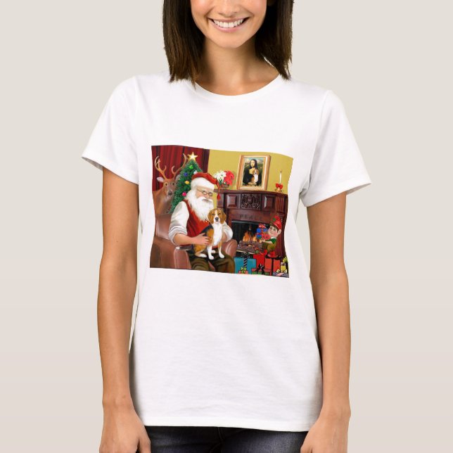T-shirt Beagle père Noël (#7) (Devant)