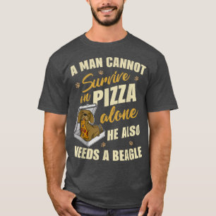 T-shirt Beagle Pizza Walk Chien Propriétaire Lover Puppy