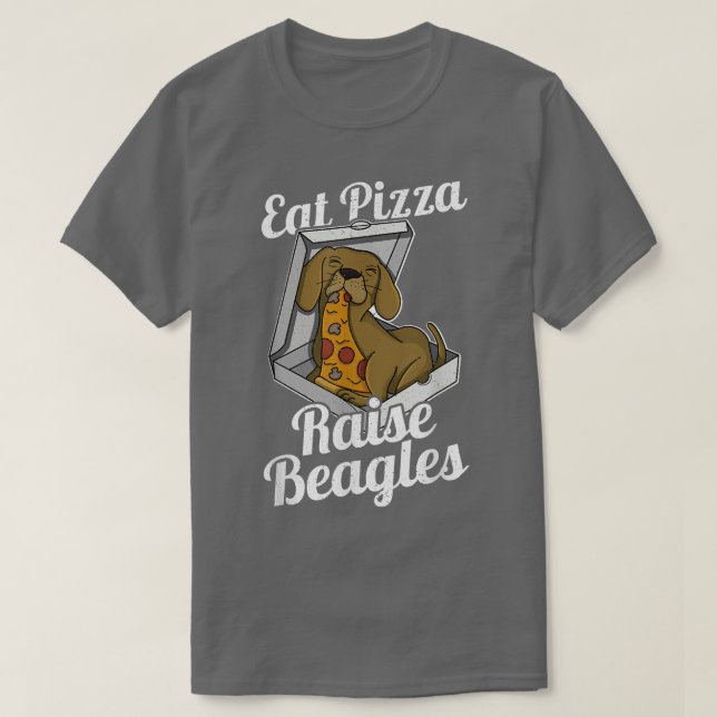 T-shirt Beagle Pizza Walk Chien Propriétaire Lover Puppy 1 (Design devant)