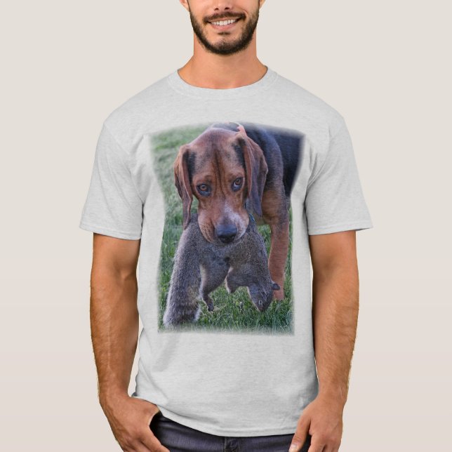 T-shirt Beagle recherchant l'écureuil (Devant)