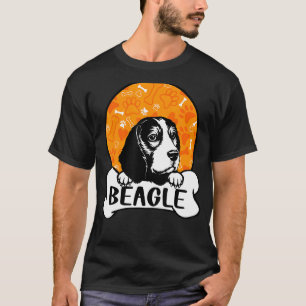 T-shirt Beagle Rétro Vintage Silhouette mignon chien