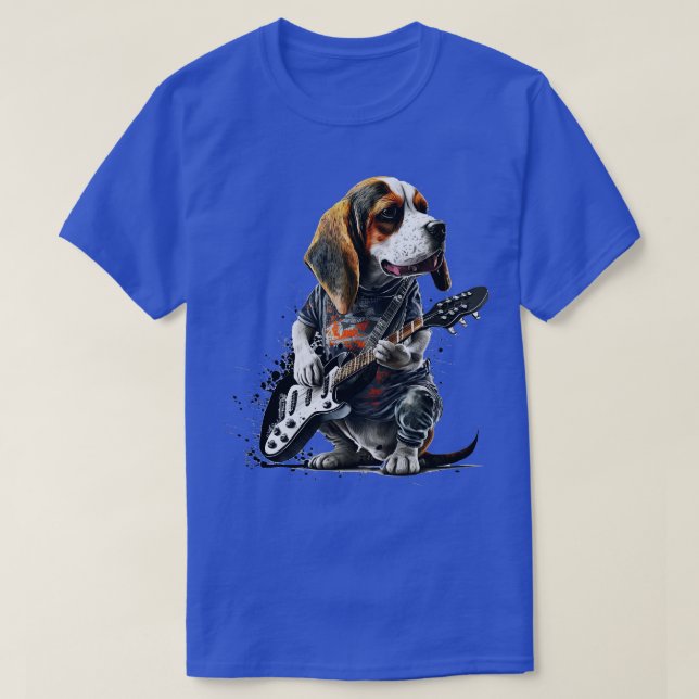 T-shirt Beagle Rocker 4 (Design devant)