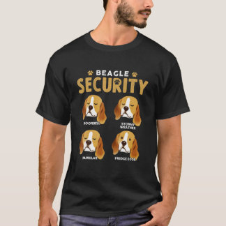 T-shirt Beagle Sécurité Funny Pet Amoureux des chiens