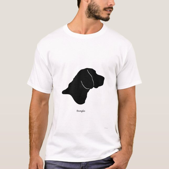 T-shirt Beagle - silhouette noire (Devant)