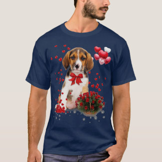 T-shirt Beagle Valentines Chemise de Jour Drôle Amoureux C