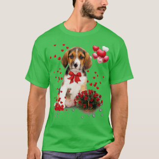 T-shirt Beagle Valentines Chemise de Jour Drôle Amoureux C