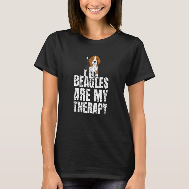 T-shirt Beagles Are My Therapy Dog (Devant)
