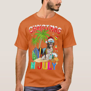 T-shirt Beagles drôles au chapeau de Santa lunettes de sol