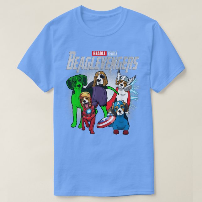 T-shirt BEAGLEVENGERS Super Chiens Beagle Assembler Chien  (Design devant)