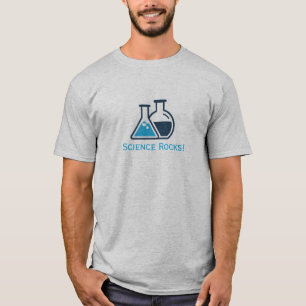 T-shirt Beakers Bleus Science Rocks Design Chemise