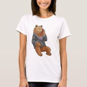 T-shirt Bear as Secretary with Phone
