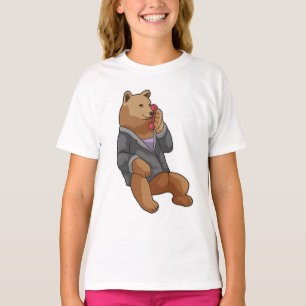 T-shirt Bear as Secretary with Phone