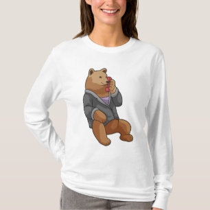T-shirt Bear as Secretary with Phone